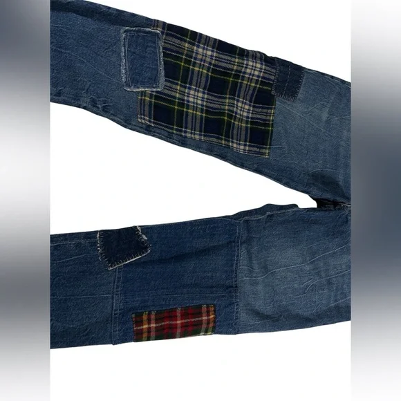 Polo Ralph Lauren Astor Slim Boyfriend Patchwork Distressed Denim Jeans 14 - Picture 4 of 16